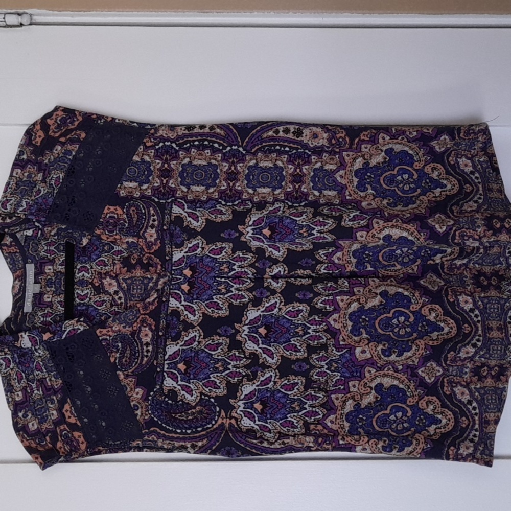 Daniel Rainn rayon sleeveless print top M